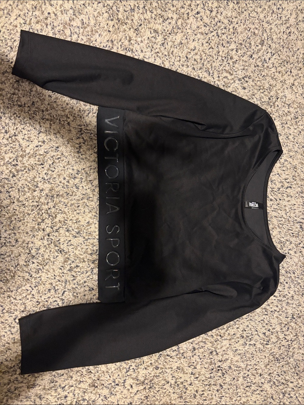 Victoria's Secret Black Long Sleeve Sport Top